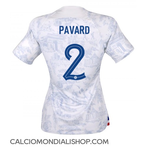 Maglie da calcio Francia Benjamin Pavard #2 Seconda Maglia Femminile Mondiali 2022 Manica Corta